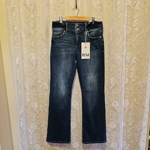 RFM Mia High Rise 2 Button Boot Cut Jeans